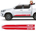 Car Body Racing Sport Car Sticker Auto Long Stripe Side Body Decal DIY Vinyl Film Car Styling Sticker for TOYOTA HILUX